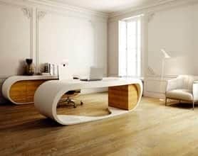 Bureau laqué blanc